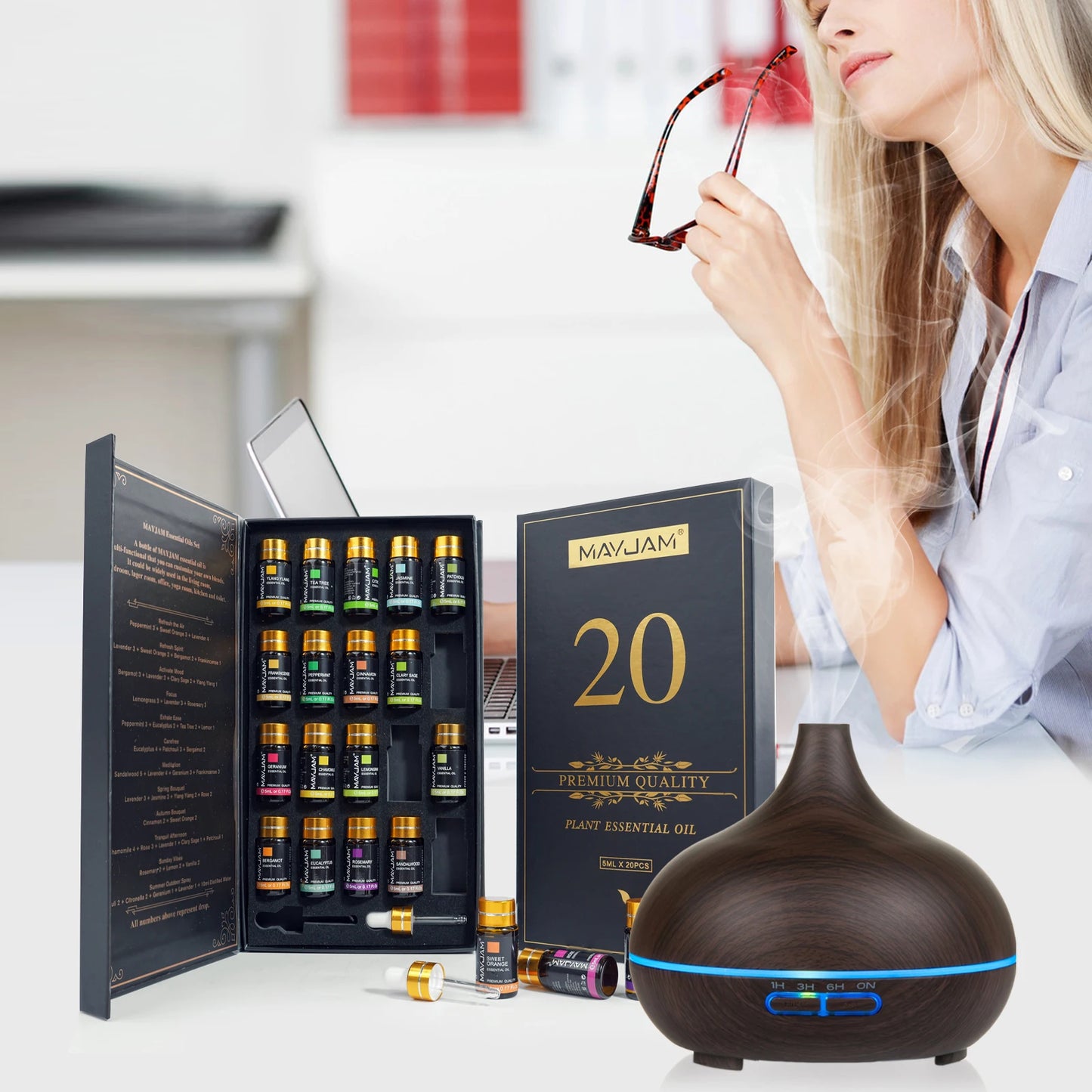 20pcs Natural Essential Oil Gift Box Set