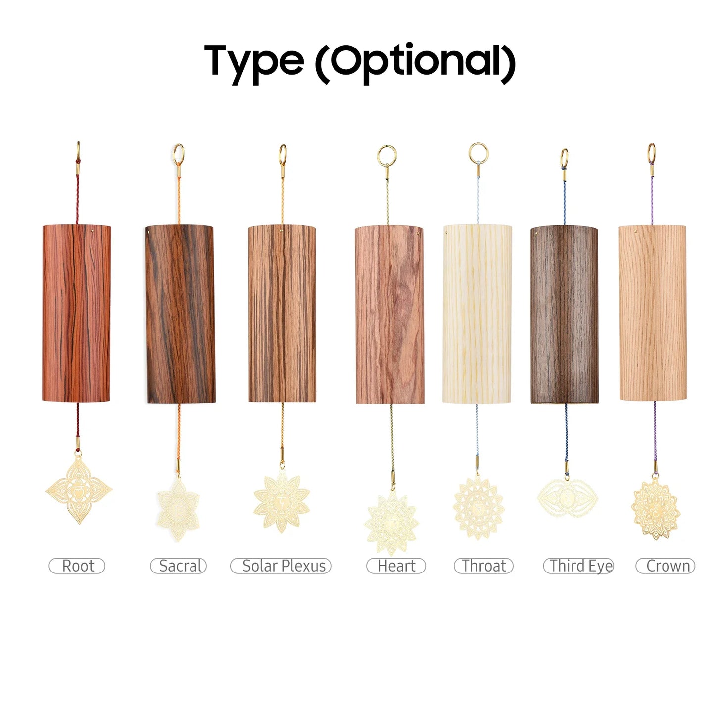 Natural Bamboo Wind Chime for Each Chakra Point