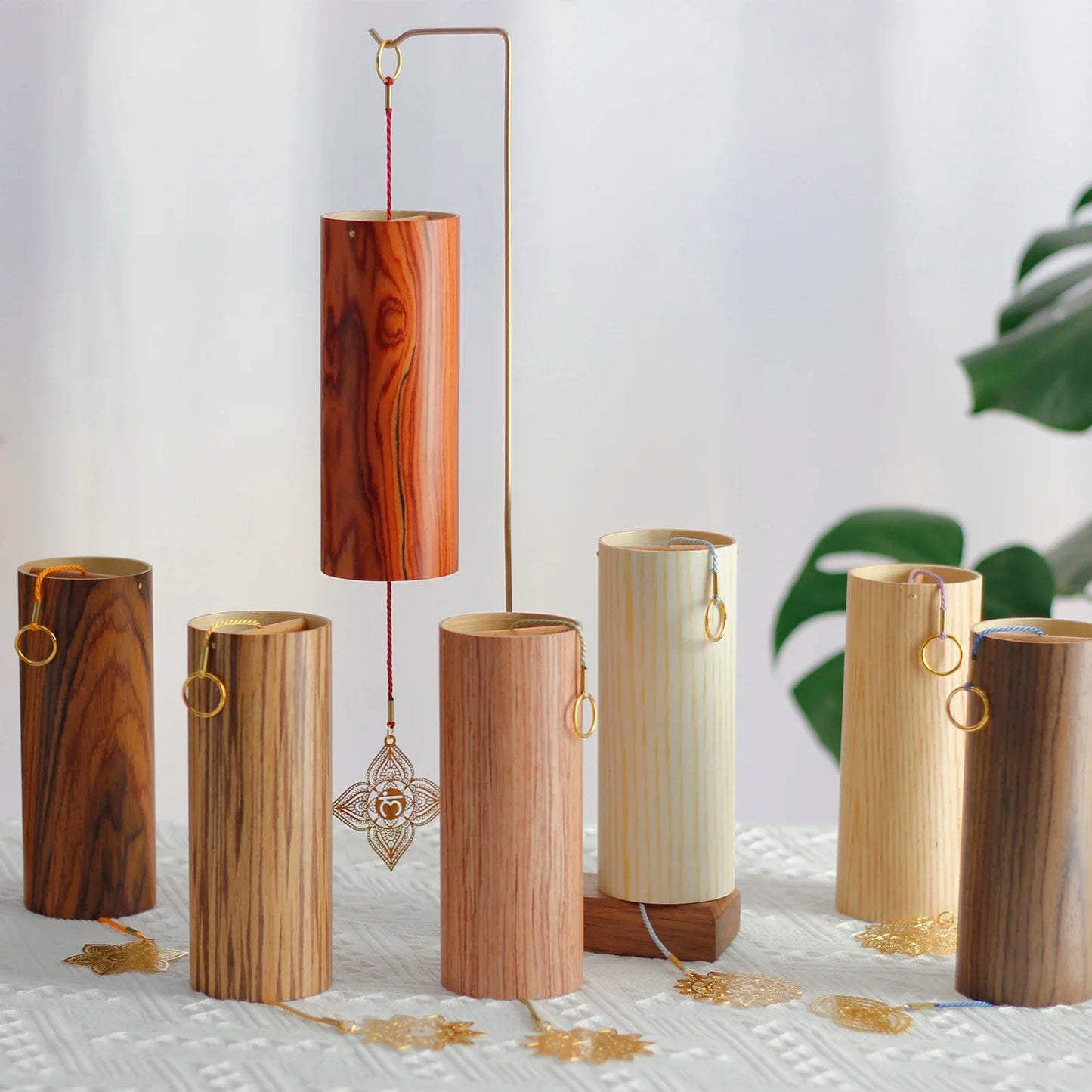 Natural Bamboo Wind Chime for Each Chakra Point