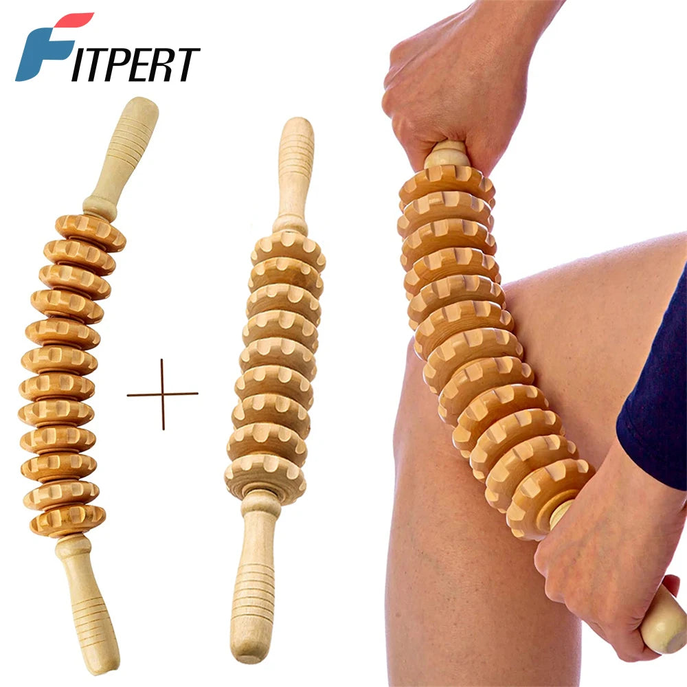 2Pc Wooden Massage Roller