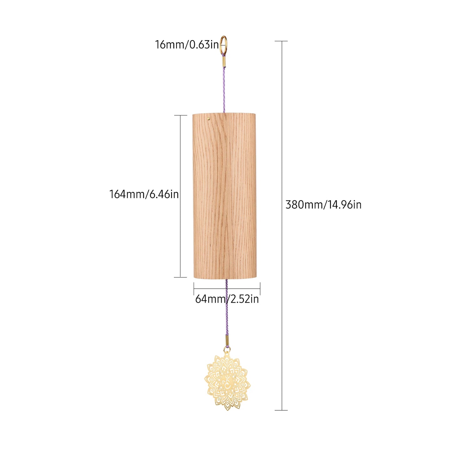 Natural Bamboo Wind Chime for Each Chakra Point