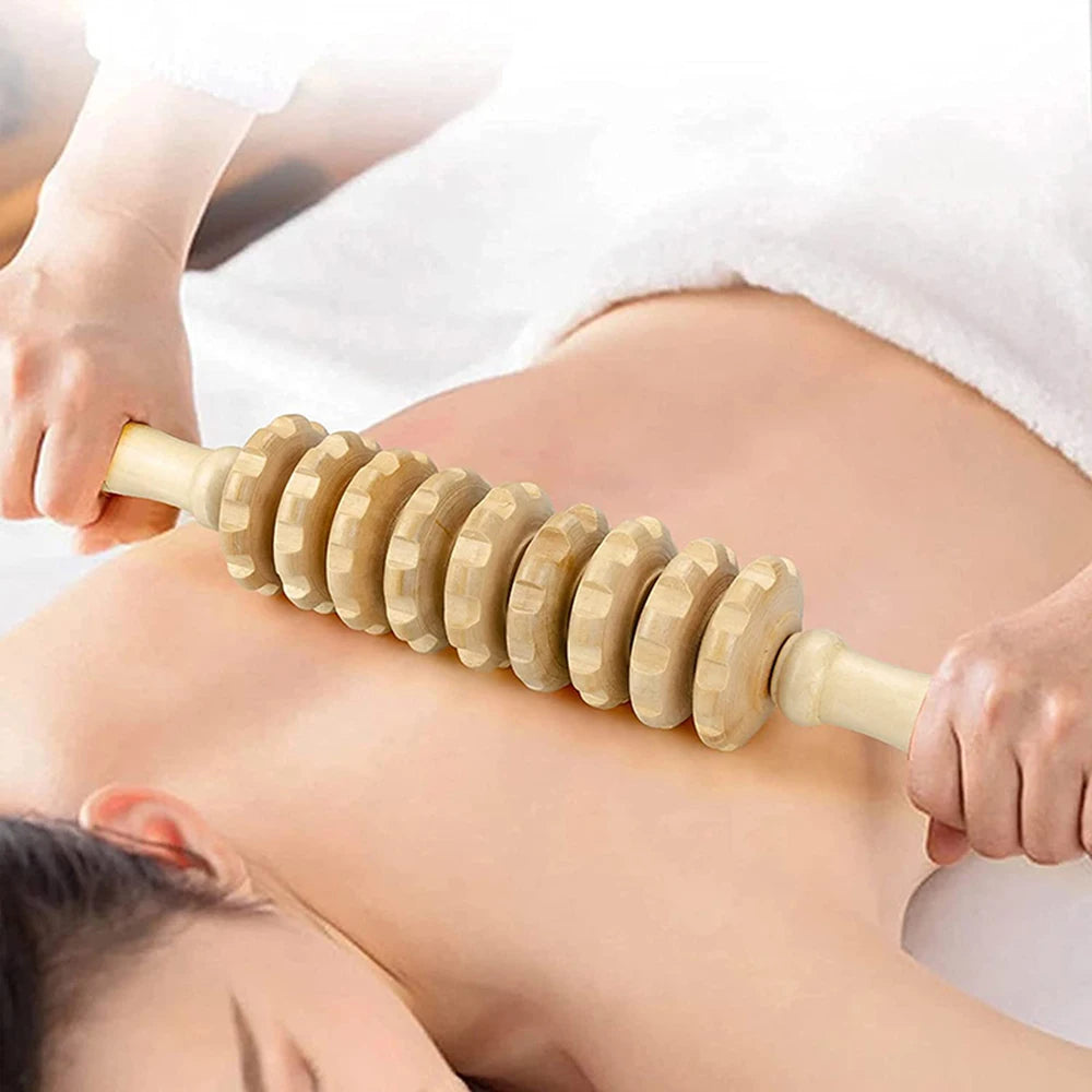 2Pc Wooden Massage Roller