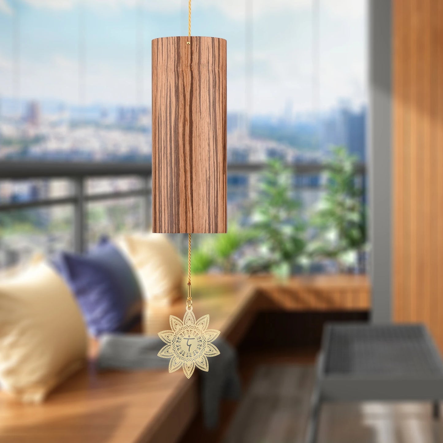 Natural Bamboo Wind Chime for Each Chakra Point
