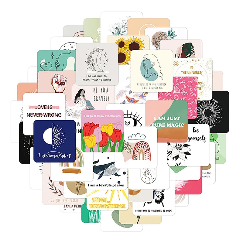 Positive Affirmation Self Care Cards , 50 ct