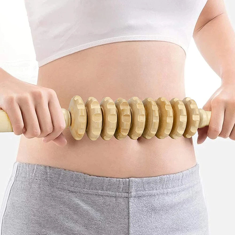 2Pc Wooden Massage Roller