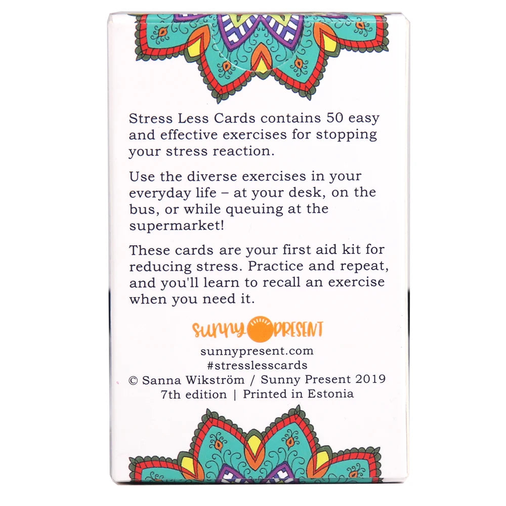 Mindfulness Meditation Stress Less Cards