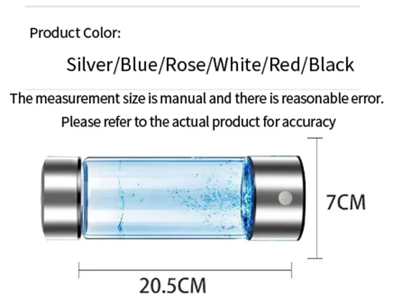 Hydrogen Rich Water Generator Bottle